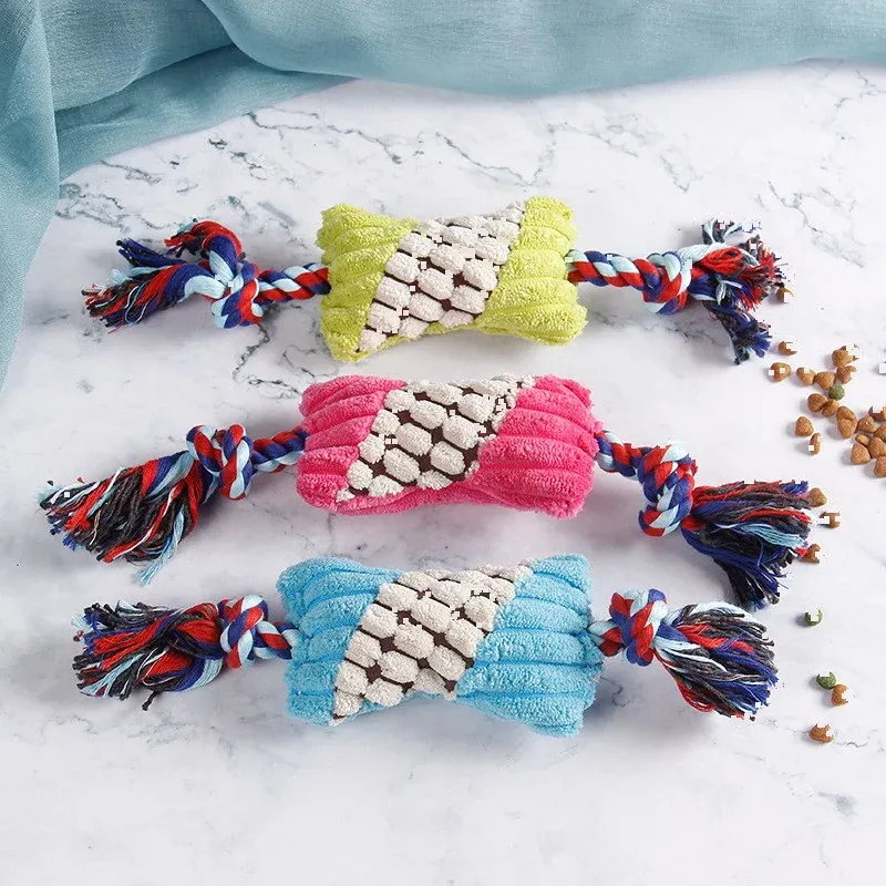Rope Candy Plush Dog Toy wholesale from Lanshine Pet