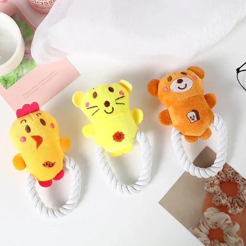 Cotton Rope Chicken Bear Mouse Dog Toys wholesale from Lanshine Pet