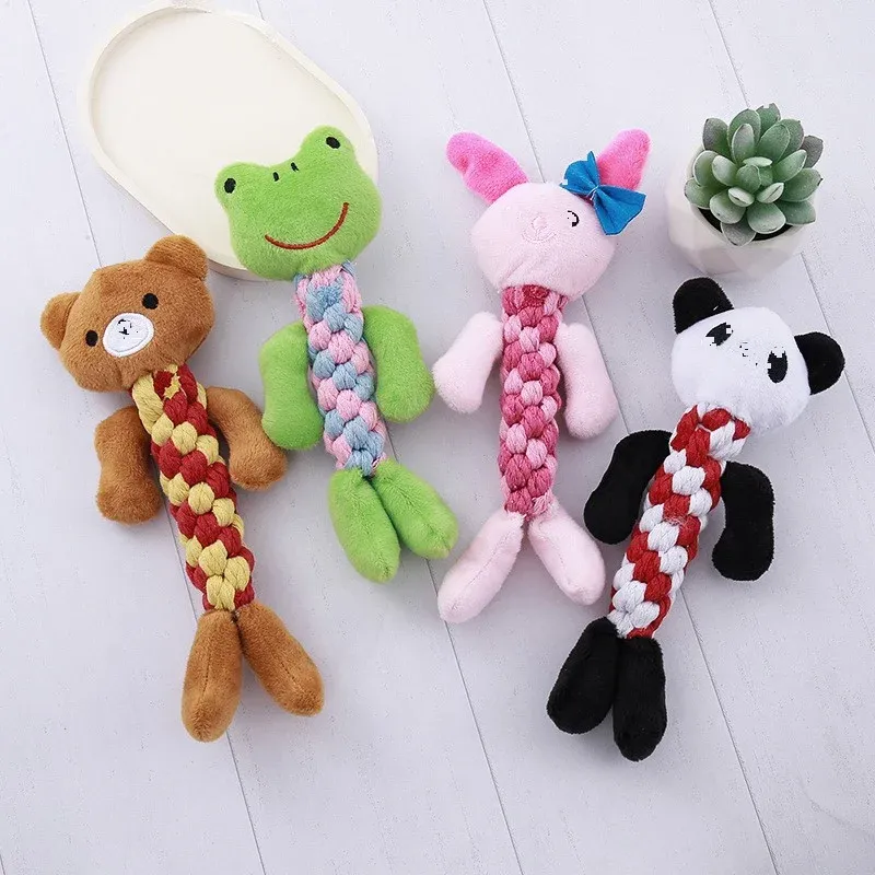Happy Twist Animals Plush Dog Toys (4 Designs) wholesale from Lanshine Pet