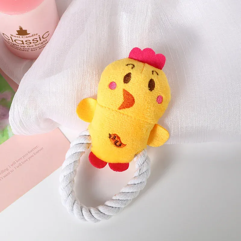 Cotton Rope Chicken Bear Mouse Dog Toys - photo 3