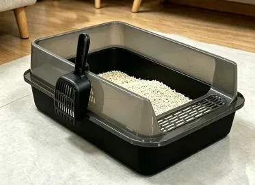Square Semi-Enclosed Litter Box - photo 2