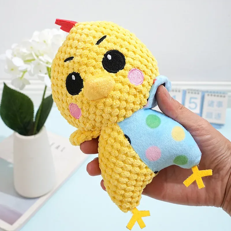 Yellow Chick Plush Dog Toy - photo 2