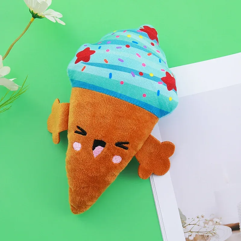Printed Ice Cream Plush Dog Toy - photo 3