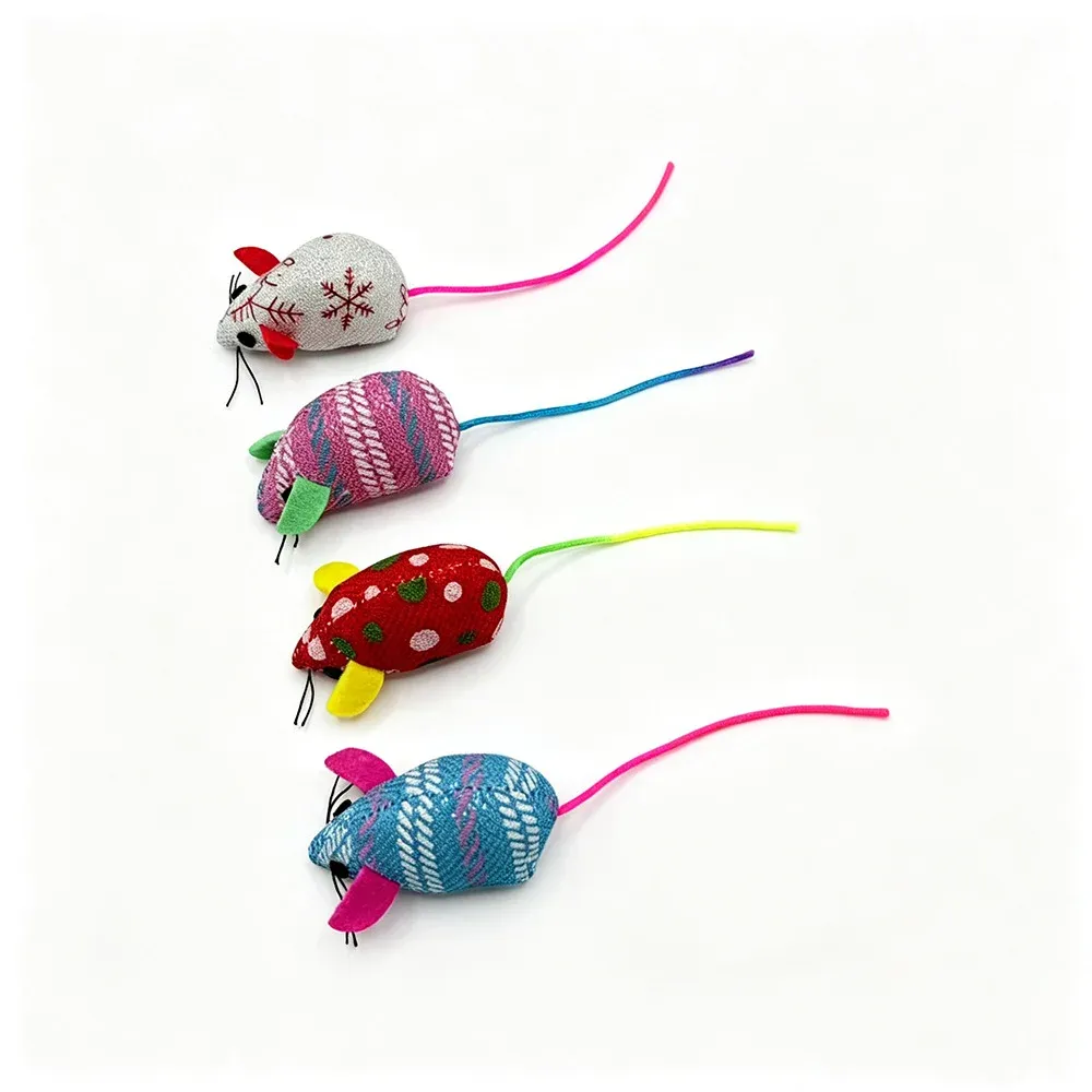 Colorful Strip Mouse Cat Toys - photo 12