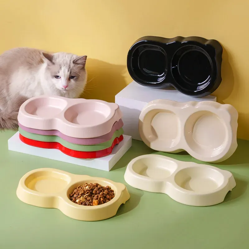Dual Food & Water Ceramic Bowl wholesale from Lanshine Pet