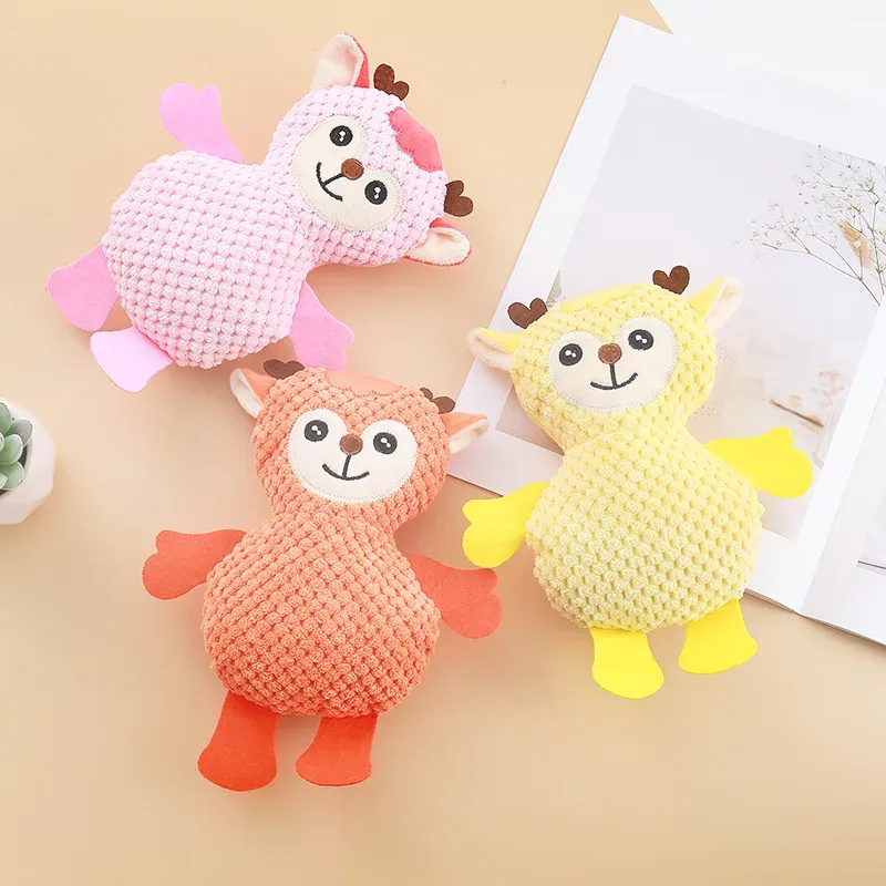 Heart Deer Plush Dog Toy - photo 2