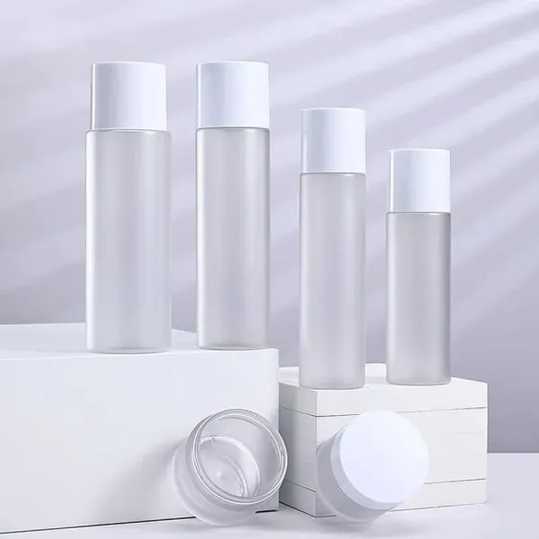 100ML–200ML Frosted Plastic Lotion & Toner Bottle Set