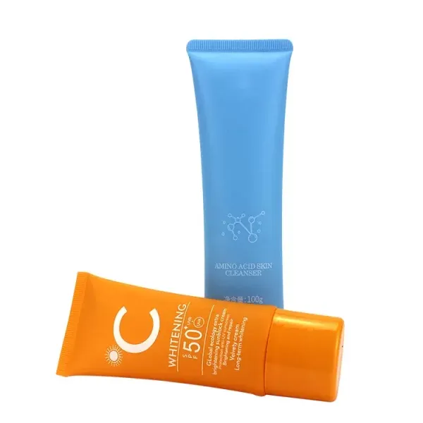 Orange & Blue Flip-Cap Cosmetic Squeeze Tubes