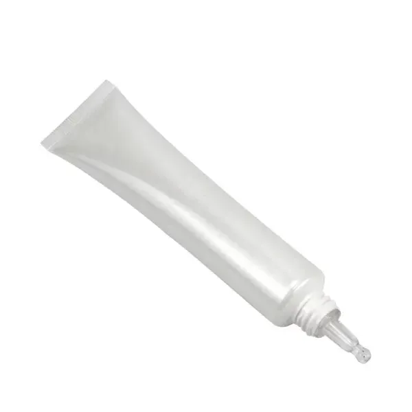 5ML 10ML 15ML White Plastic Long Nozzle Concealer Tube With Transparent Dropper Eye