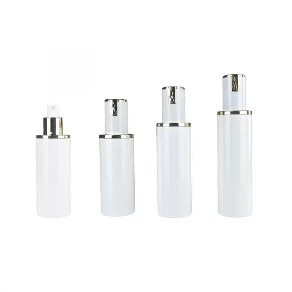 Skin Care 100ML 200ML PET Silver Plastic Bottles Lotion Bottles With Lotion Pumps