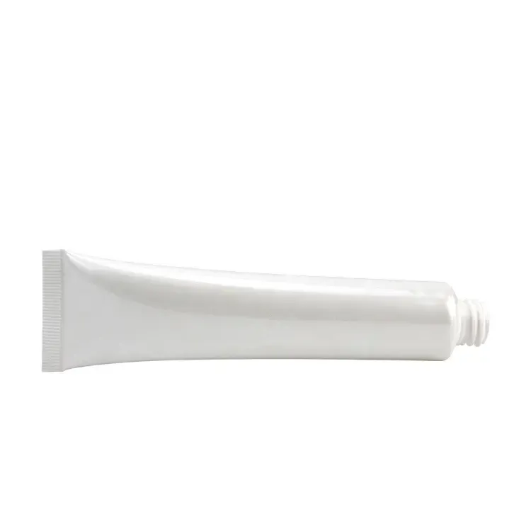 5ML 10ML 15ML White Plastic Long Nozzle Concealer Tube With Transparent Dropper Eye