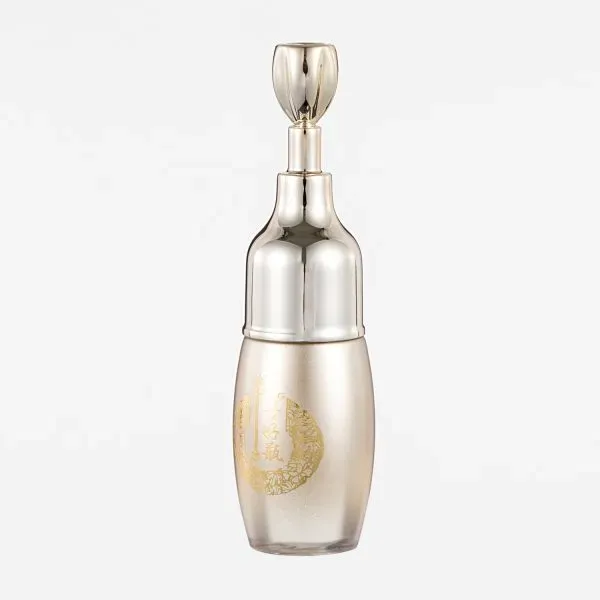 5ML Light Gold Plastic Rose Head Airplane Bottle Essence Bottle Cosmetic Packaging