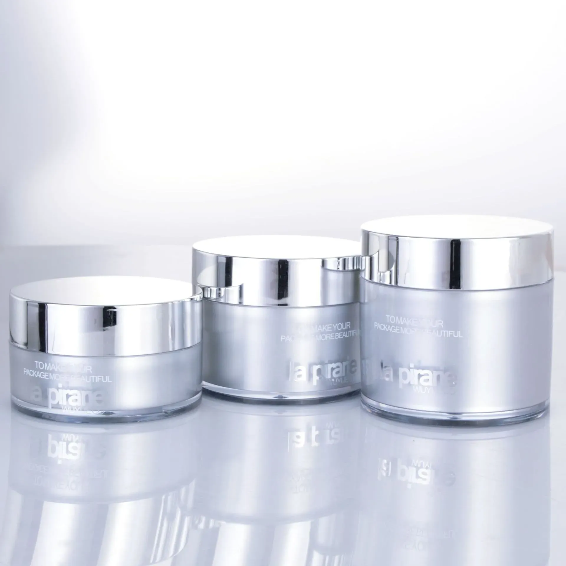 Skincare Packages Silver Thick Wall Acrylic Cream Jar 100ML 150G High Quality Cosmetic