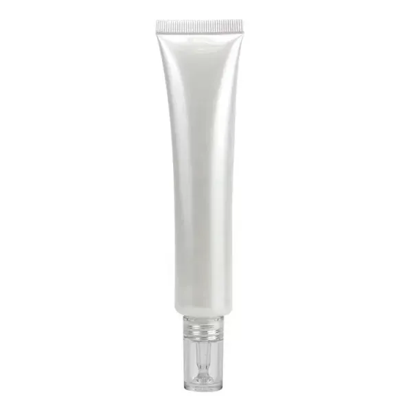 5ML 10ML 15ML White Plastic Long Nozzle Concealer Tube With Transparent Dropper Eye