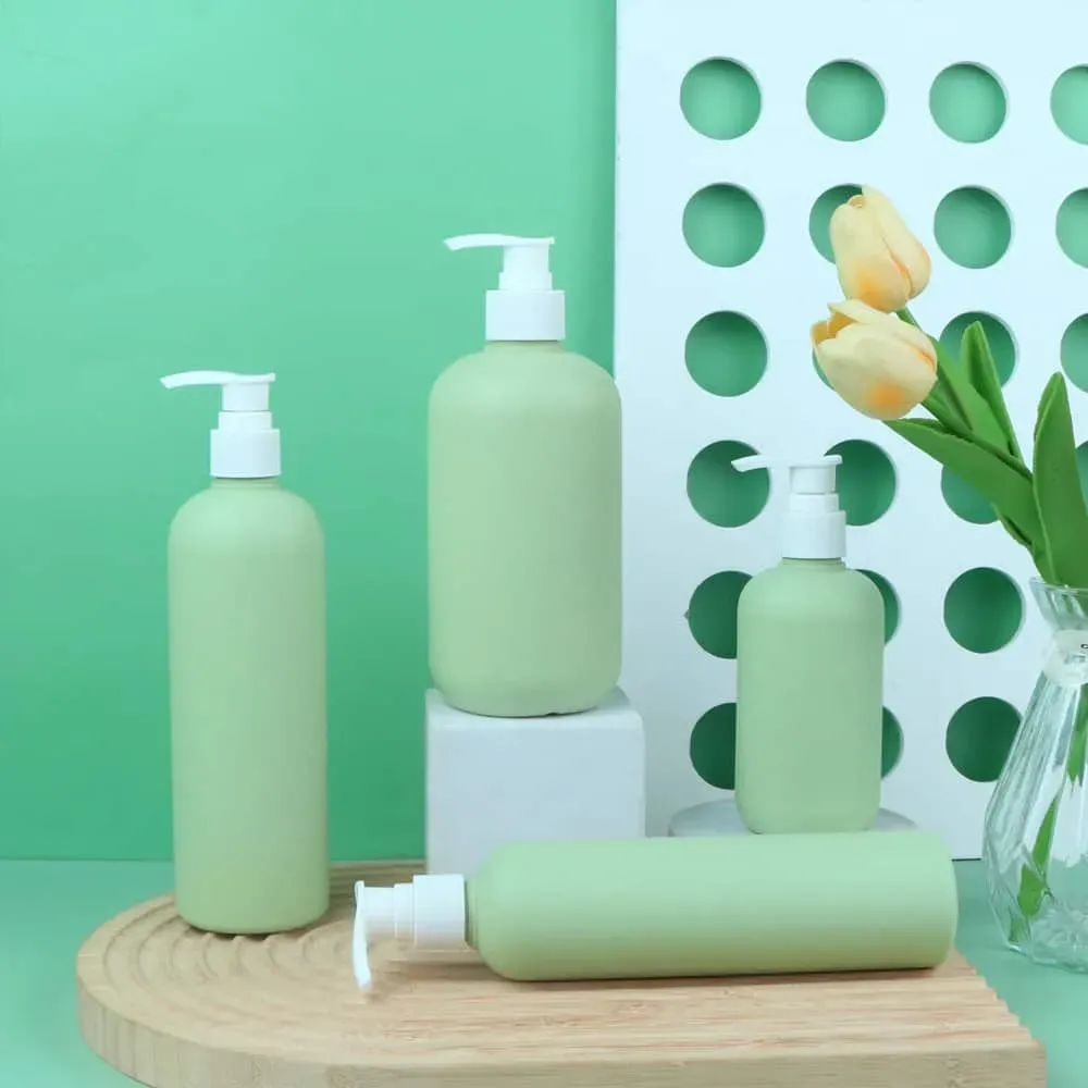 200ML–500ML Green PE Pump Bottles for Body Care