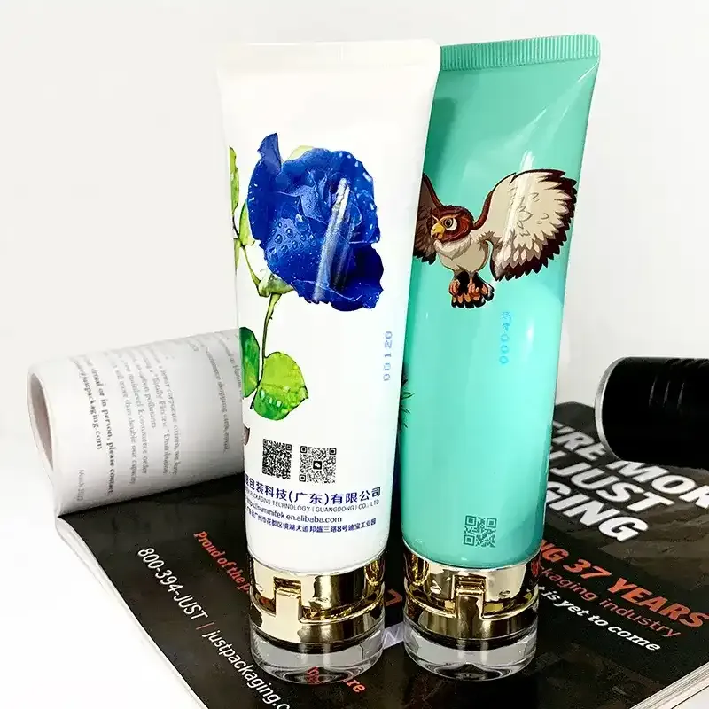 100ML White Green 3d Printed Plastic Hand Cream Lotion Tube Cosmetic Tube Packaging