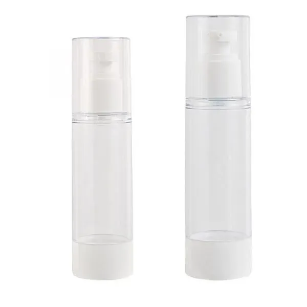 Logo 5ML 10ML 15ML Transparent Plastic Press Type Essence Lotion Bottle Vacuum Travel