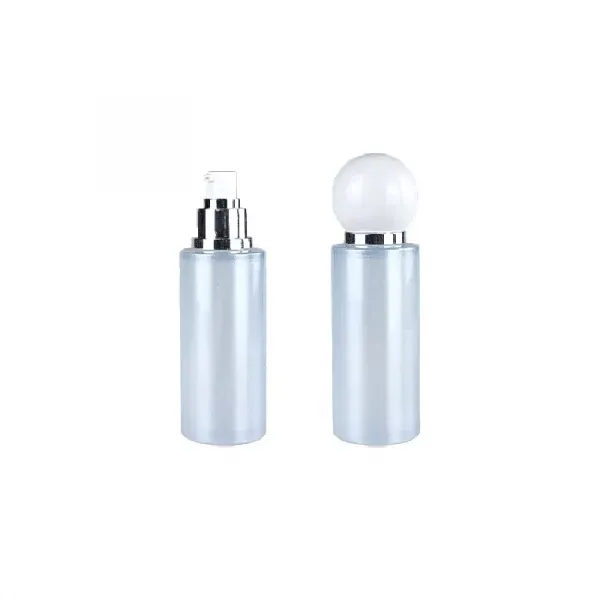 Skin Care 100ML 200ML PET Silver Plastic Bottles Lotion Bottles With Lotion Pumps