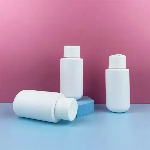 400ML Flat Shoulder Round Bottom Plastic Bottle For Cosmetic Lotion