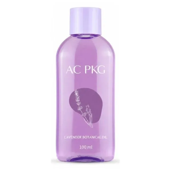 120ML Purple PET Bottle With Lavender Design For Body Oil & Skincare
