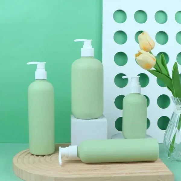 200ML–500ML Green PE Pump Bottles for Body Care
