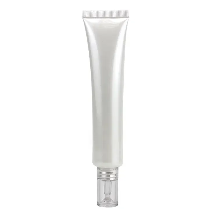 5ML 10ML 15ML White Plastic Long Nozzle Concealer Tube With Transparent Dropper Eye