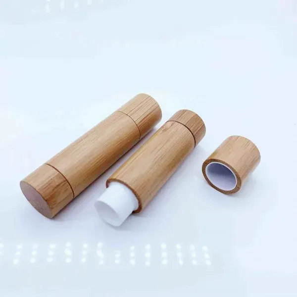 5G Natural Bamboo Lip Balm Tube Cosmetic Packaging Empty Lipstick Tube Empty Tube