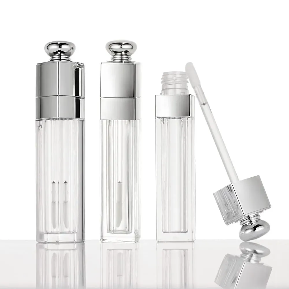 Empty 3 5G Lipstick Tubes Square Unique Empty Custom Clear Wholesale Lip Lipstick Juicy