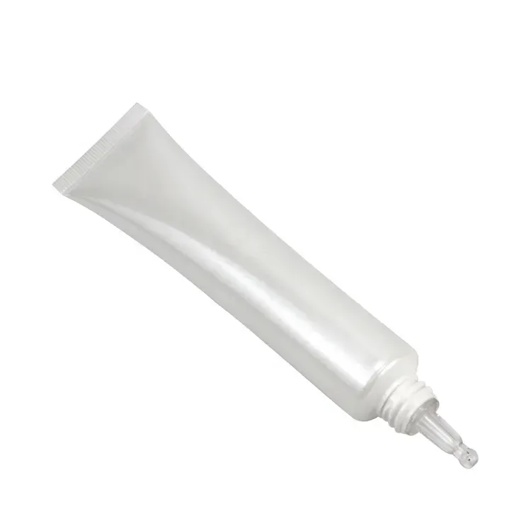 5ML 10ML 15ML White Plastic Long Nozzle Concealer Tube With Transparent Dropper Eye