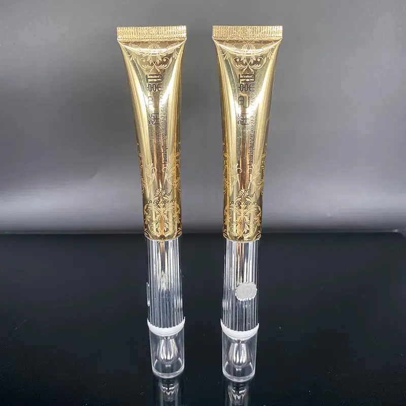 15ML Gold Plastic Premium Eye Cream Tube Electric Vibrating Massage Applicator Luxury