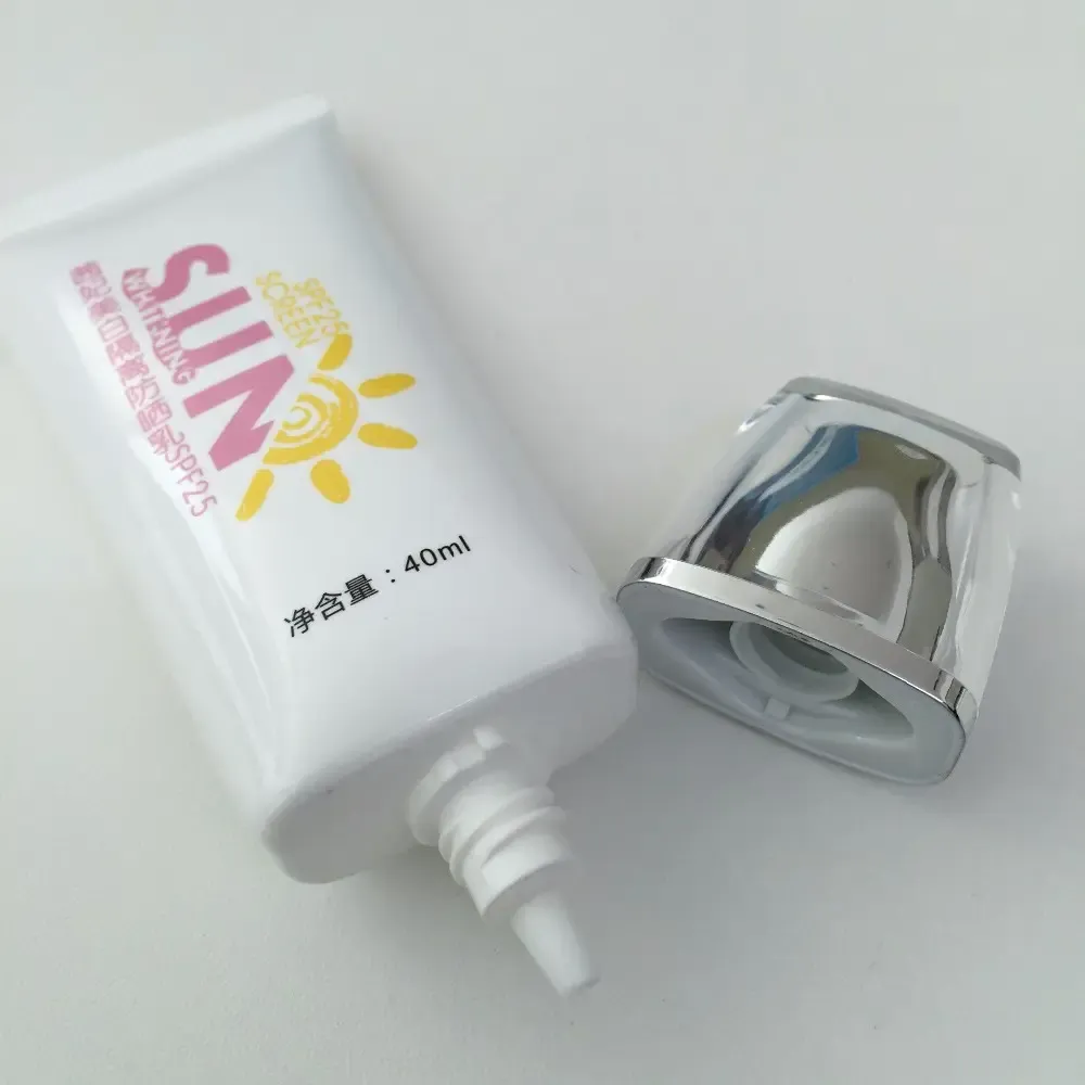40ML White Empty Facial Wash Plastic Tube Body Milk Eye Cream Sunscreen Isolation Cream