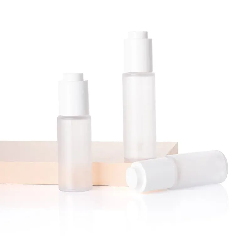 20ML 30ML 40ML Luxury Empty Press Dropper Serum PET Bottles Essential Oil Cosmetic Empty