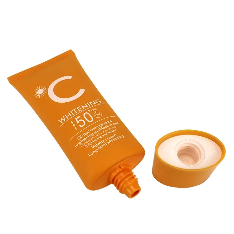 Orange & Blue Flip-Cap Cosmetic Squeeze Tubes