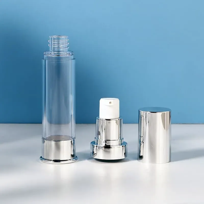 15ml20ml30ml Transparent Bright Silver Plating As Lotion Cosmetic Essence Dispensing