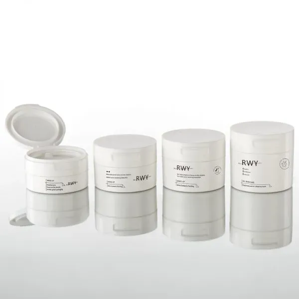 Logo Premium 80G 100G 120G 150G White Single Layer PP Travel Packaging Flip Top Cap