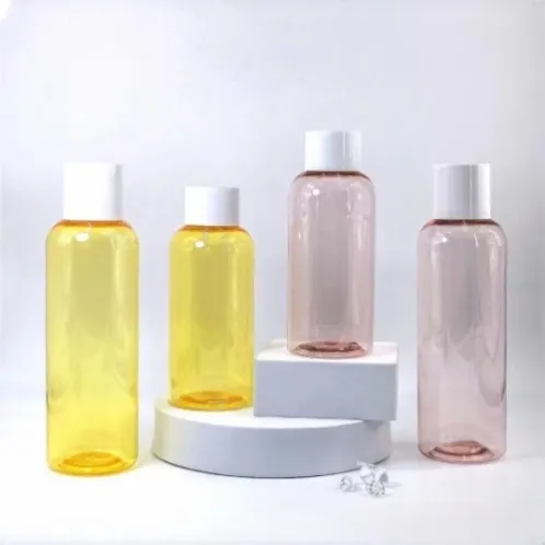 400ML 500ML Custom PET Round Shoulder Skincare Bottle With Screw Cap