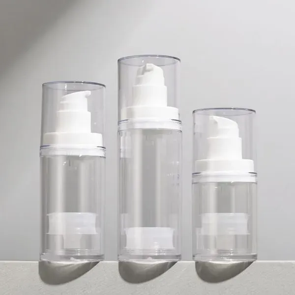 Free Sample 20ML 30ML 50ML Clear Cosmetic Lotion Airless Pump Bottle Airless Pump Travel