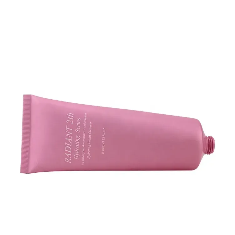 100ML Pink Flat Cosmetic Squeeze Tube