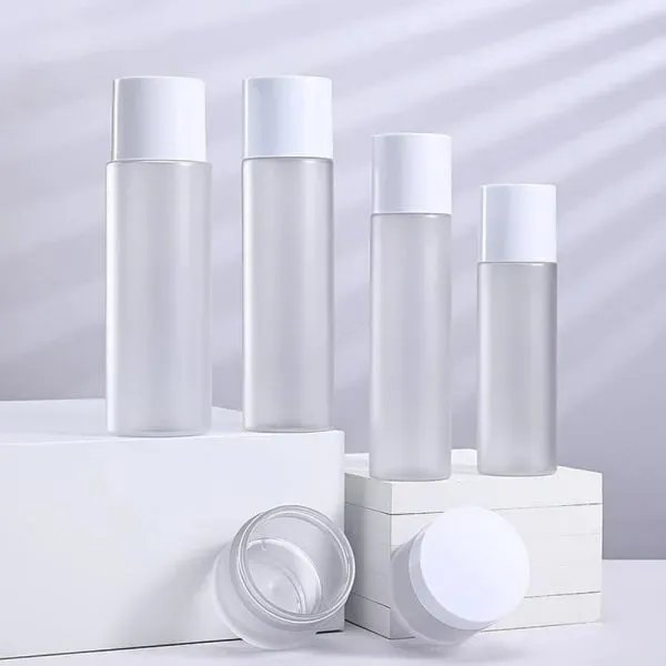 100ML–200ML Frosted Plastic Lotion & Toner Bottle Set