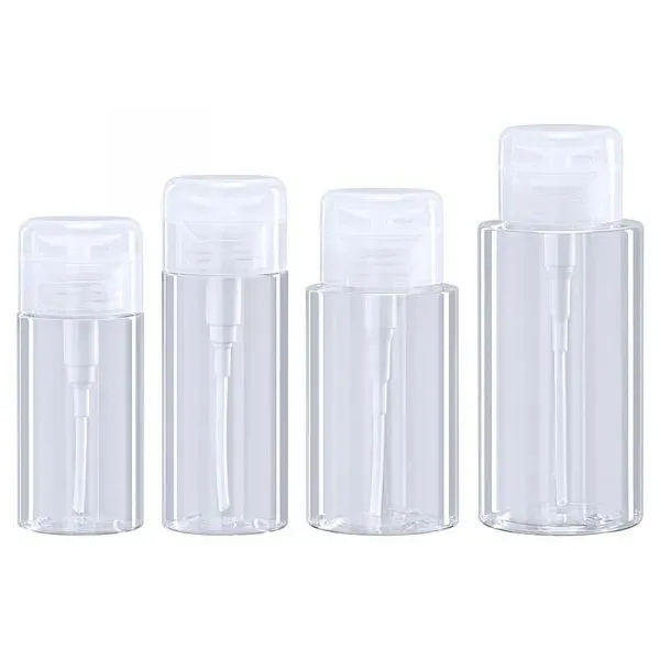 Spot wholesale 120ML/150ML/200ML/300ML transparent plastic cosmetic press bottle packaging makeup re