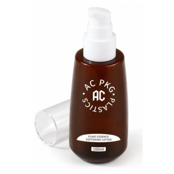 150ML Brown PET Lotion Pump Bottle For Essence & Body Lotion