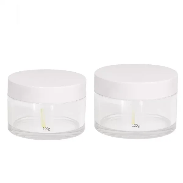 Skincare Cosmetic Packaging100g 120G PET Transparent Clear Cream Jar