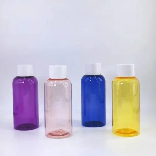 400ML 500ML Custom PET Round Shoulder Skincare Bottle With Screw Cap