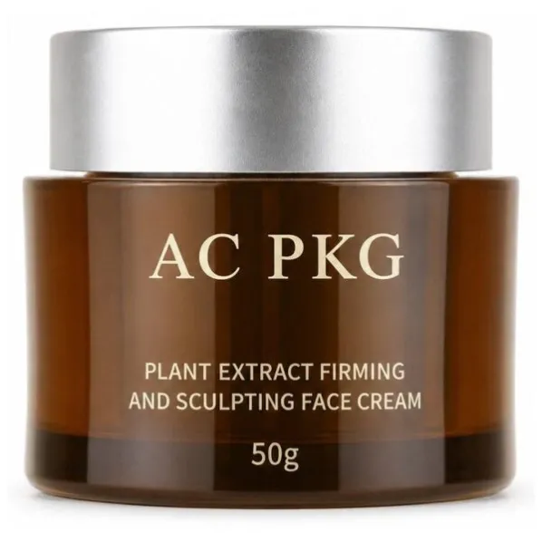 Amber 50G Face Cream Jar With Silver Lid