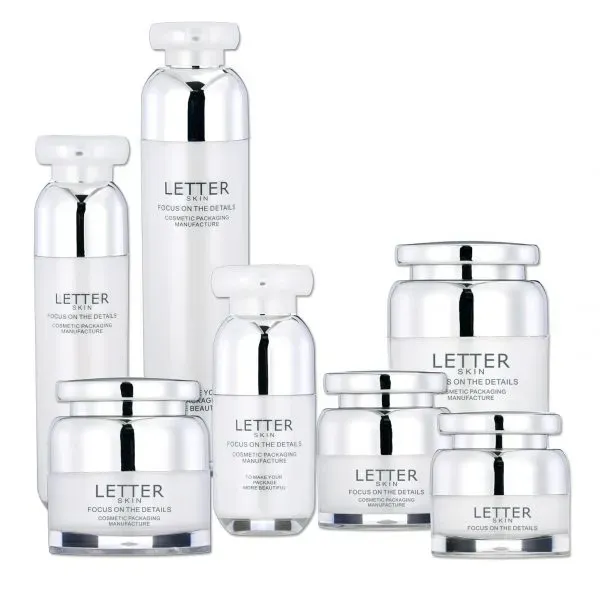 Logo White Color Round Shape 30ML 50ML 100ML 120ML Acrylic Plastic Pump Bottles 30G 50G