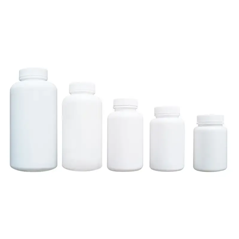 HDPE Pharmaceutical Capsule Bottles Plastic Pill Bottles Medicine Vitamin Supplement