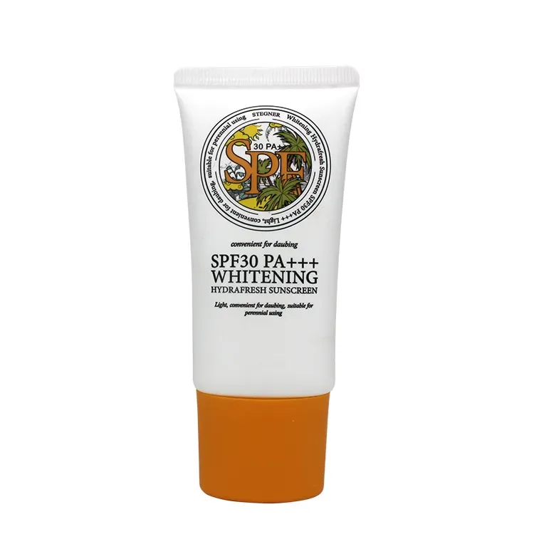 50g White Oval Cosmetic Tube with Yellow Cap
