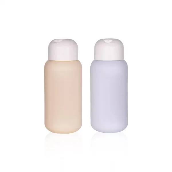 300ML Round Pe Lotion Bottle Soft Touch Squeezable Pe Bottles For Shampoo Shower Gel