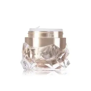 50ML Luxury Diamond Shaped Cosmetic Cream Jar With Gold Lid