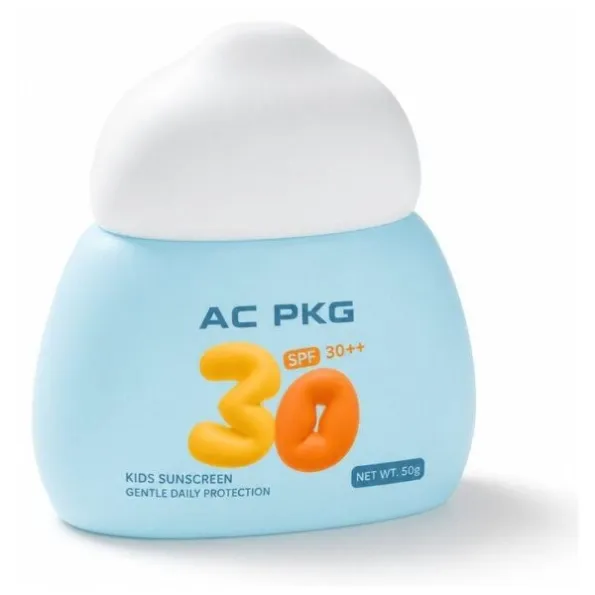 Blue 50G Kids Sunscreen Bottle Packaging